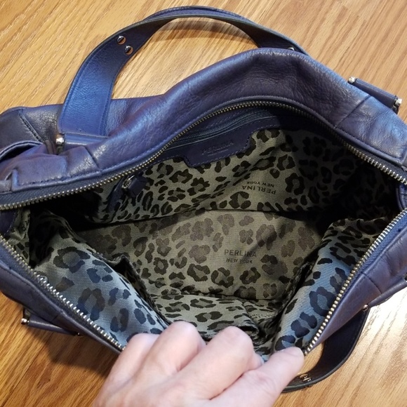 Perlina Leather Satchel Purse - Picture 3 of 8